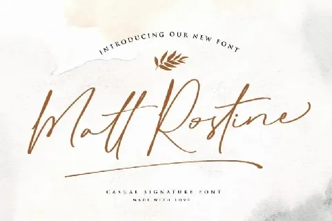 Matt Rostine Handwritten font