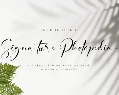 Signature Photopedia font