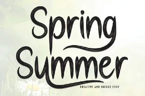 Spring Summer Brush font