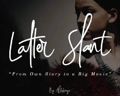 Latter Slant Signature font