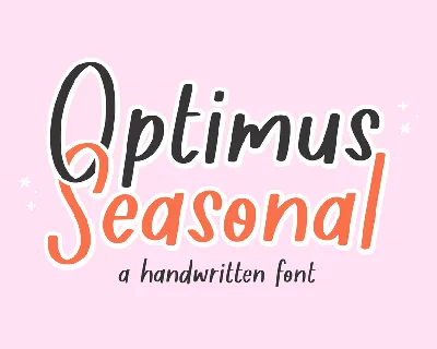 Optimus Seasonal font