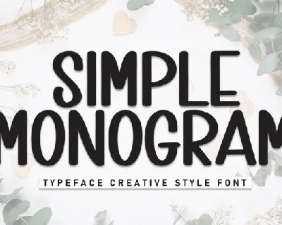 Simple Monogram Display font