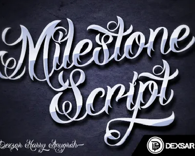 DHF Milestone ScriptDemo font