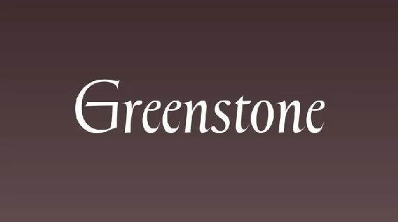 Greenstone font