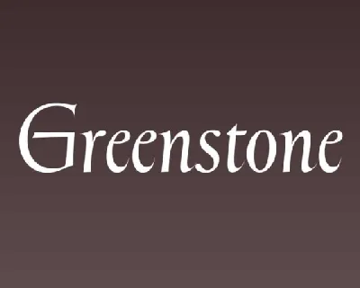 Greenstone font