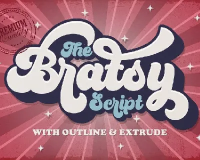 Bratsy Bold Script font