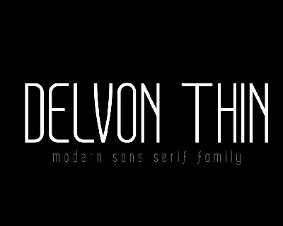 Delvon Thin font