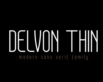 Delvon Thin font