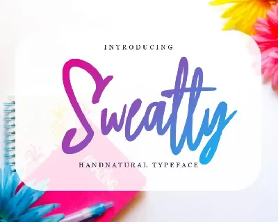 Sweatty Handwritten Natural font