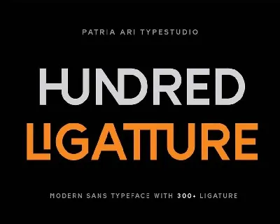 Hundred Ligatture font