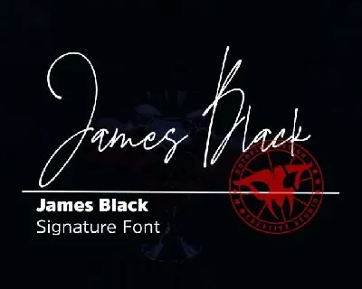 James Black Signature Free font