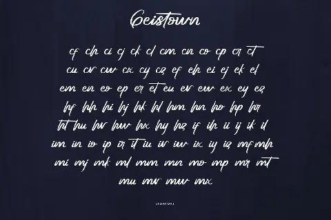 Geistown Demo font