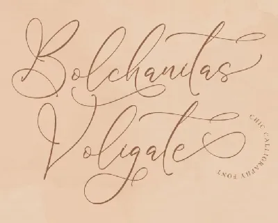 Bolchanitas Voligate font