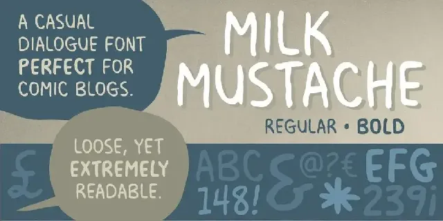 Milk Mustache BB Family font