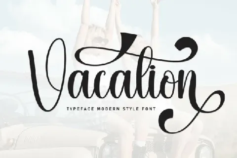 Vacation Script font