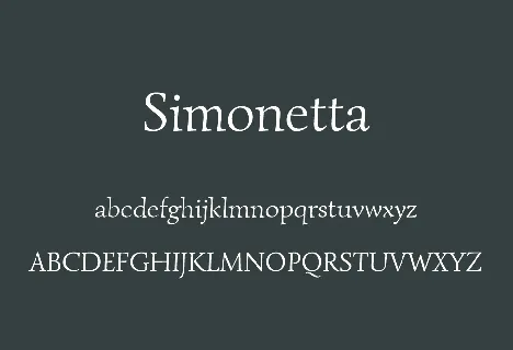 Simonetta Family font