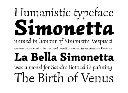 Simonetta Family font