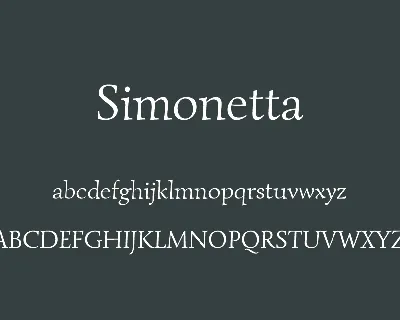 Simonetta Family font