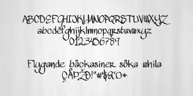 MAWNS Handwriting font