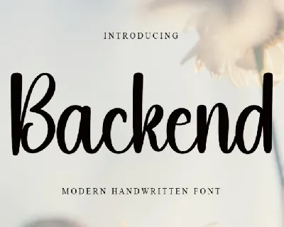 Backend font