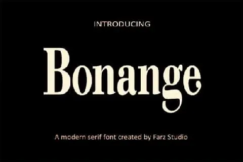 Bonange Serif font