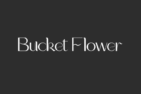 Bucket Flower Demo font