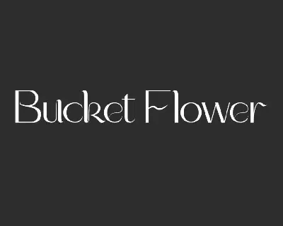 Bucket Flower Demo font