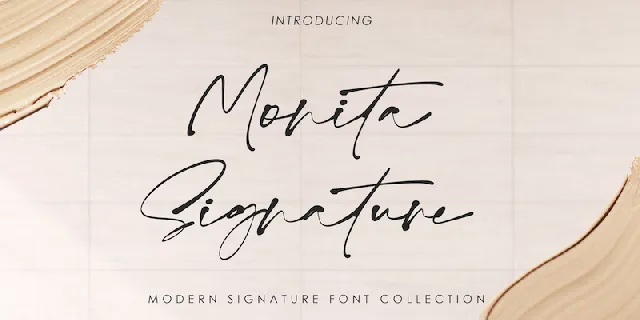 Monita Signature PERSONAL USE font