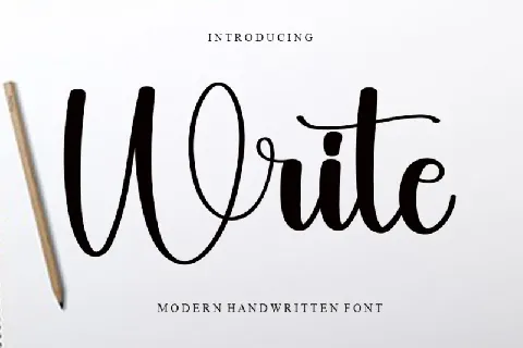 Write Typeface font