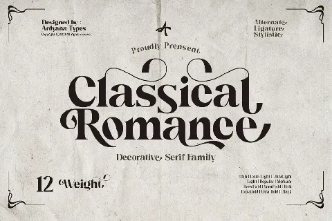 Classical Romance font