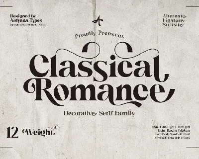 Classical Romance font