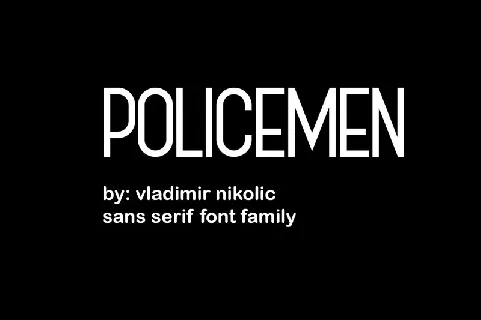 Policemen Family font