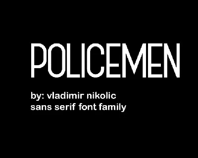 Policemen Family font