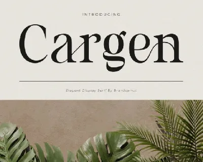 Cargen font