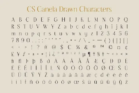 CS Canela Drawn font