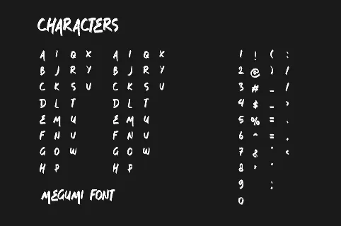 MEGUMI font