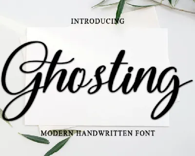 Ghosting font