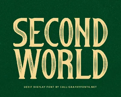Second World font