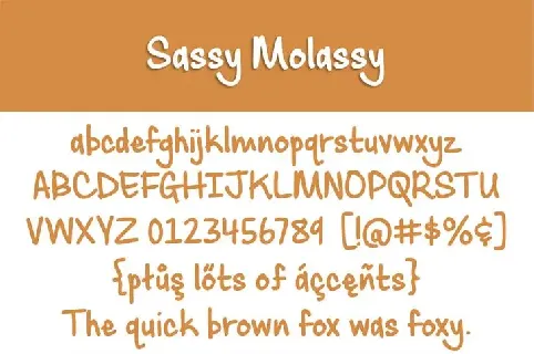 Sassy Molassy font