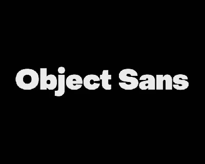 Object Sans Family font