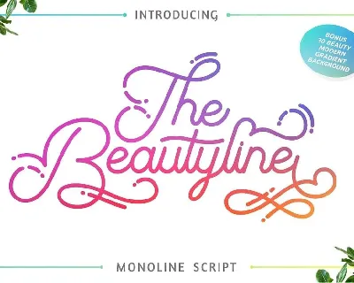 The Beautyline Script Free font