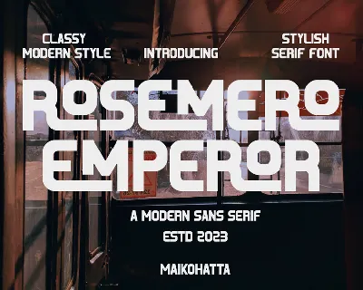 ROSEMERO EMPEROR font