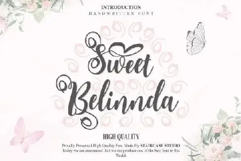 Sweet Belinnda Script font