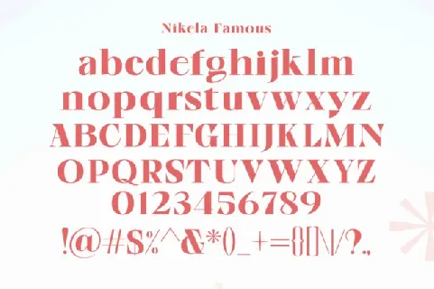 Nikela Famous Typeface font