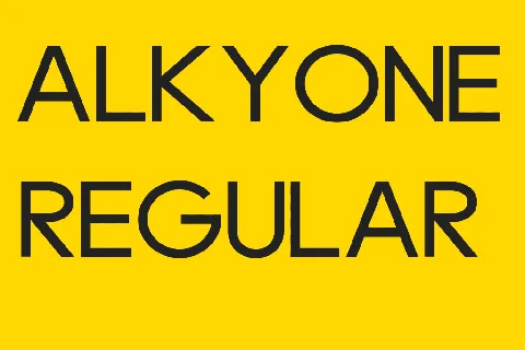 Alkyone font