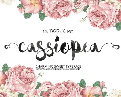 Cassiopea Brush font