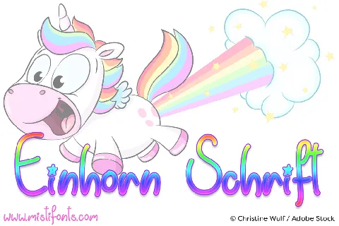 Einhorn Schrift font