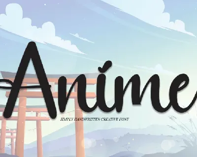 Anime Script font