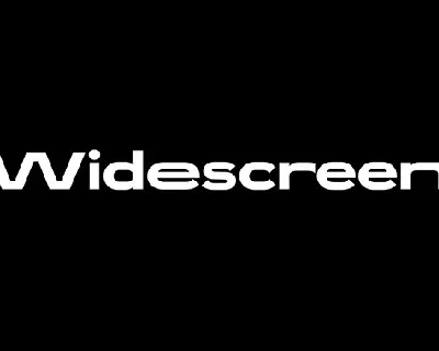 Widescreen Family font