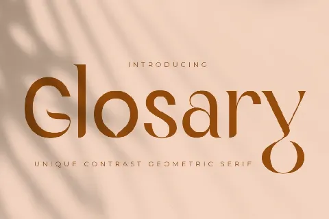 Glosary font